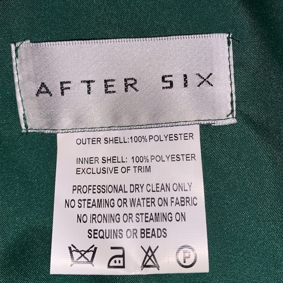 Green Satin evening dress - Picture 5 of 5